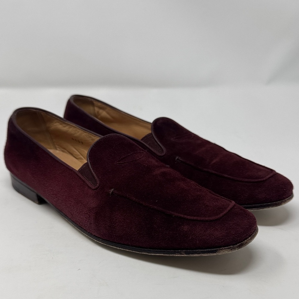 Neiman Marcus (Gravati) Women's Burgundy Suede Loafers